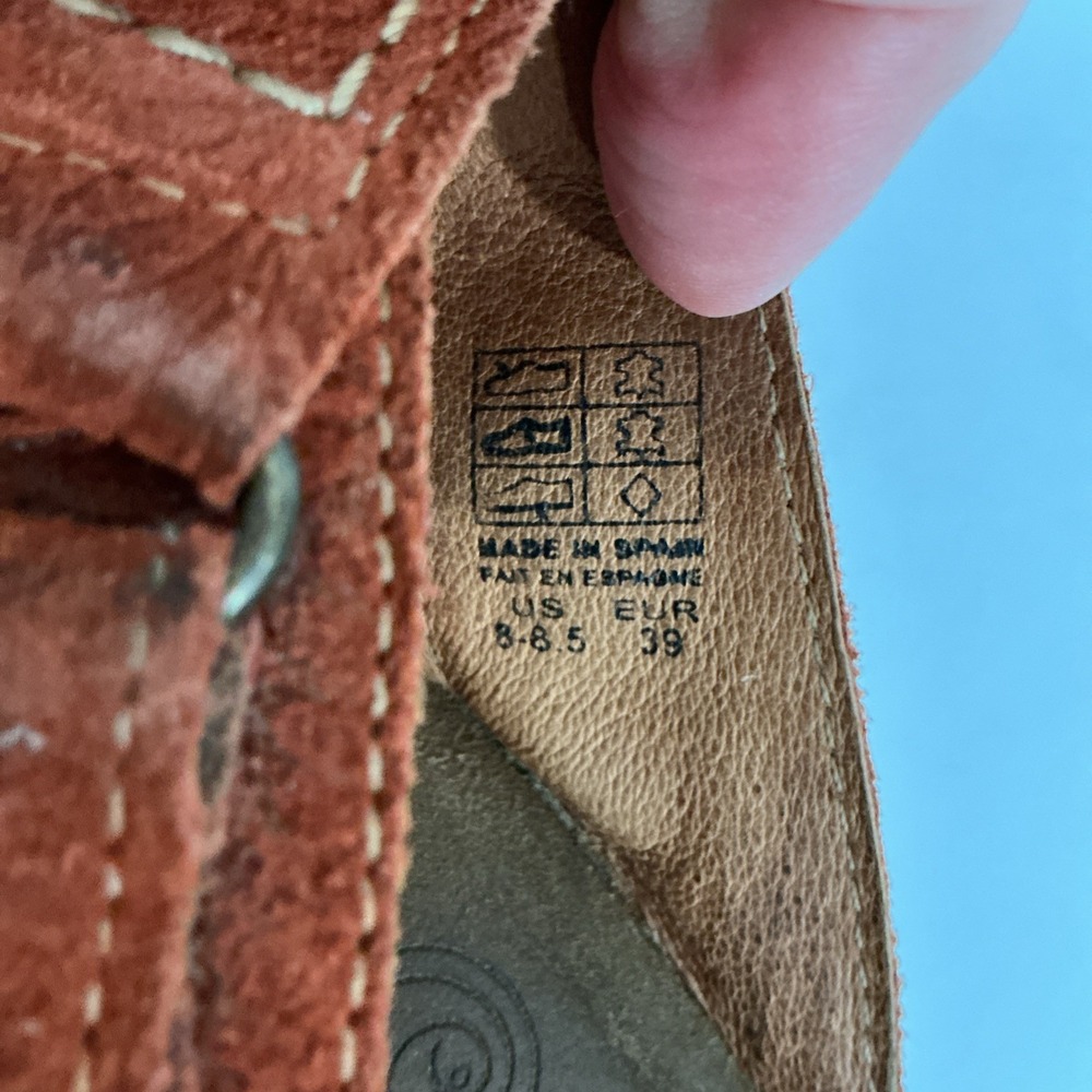 Taos Women Lucy Thong Sandal Brown Leather Size 39 US 8 Cork Comfort Shoe - Picture 5 of 5